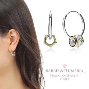 ハワイアンジュエリー jewelry ピアス pierce シルバー925 イエローゴールド コーテ...