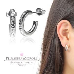 ハワイアンジュエリー jewelry ピアス pierce シルバー925 | スタッド キャッチ式 フープ 波 スクロール プルメリア メンズ レディース プレゼント ギフト｜makanilea-by-lma