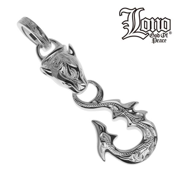 ハワイアンジュエリー LONO ロノ jewelry パンサーフィッシュフックペンダント メンズ レ...