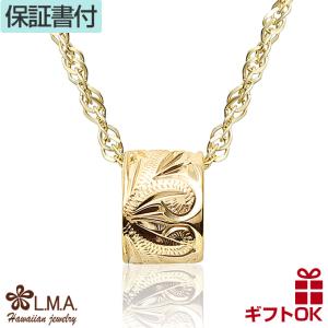 ハワイアンジュエリーネックレス ゴールド ペンダント トップ ヘッド 14金 14K イエローゴールド バレル 樽 波 ミニバレル プチ 幅 0.4 センチ