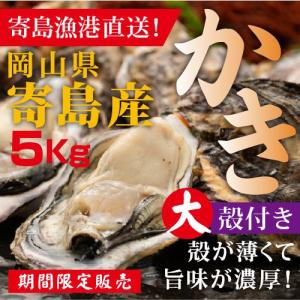 岡山県寄島産殻付き牡蠣 （大） 約５kg 加熱調理用 Ｌサイズ かき カキ 牡蠣 殻付き 岡山 寄島 牡蠣小屋 旬 バーベキューの商品画像