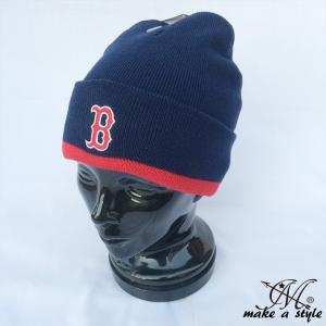 ボストン レッドソックス ニットキャップ ニット帽 MLB B系 ストリート系 ヒップホップ ギャング マフィア スケーター パンク ロック sk8 バイカー 西海岸