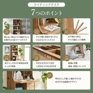 ライティングデスク 学習机 コンパクト 折りた...の詳細画像1