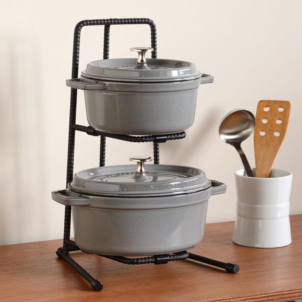 鍋ラック 幅27.5×奥行24.5×高さ39.5cm 日本製 ダイニングボード 食器棚 収納 インテ...