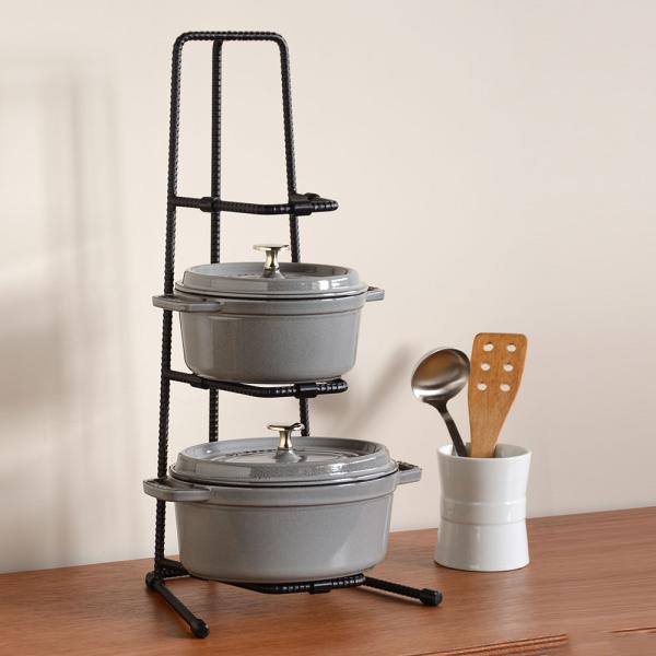 鍋ラック 幅27.5×奥行24.5×高さ55.5cm 日本製 ダイニングボード 食器棚 収納 インテ...