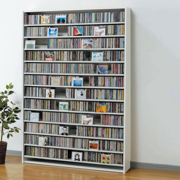 DVDラック 幅139×奥行26.5×高さ197.5cm本棚 棚 スリム シェルフ 日本製 DVD最...