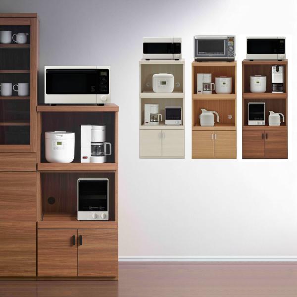 レンジ台 レンジカウンター スマートキッチン 幅55×奥行44.7×高さ117.4cm SRA-56...