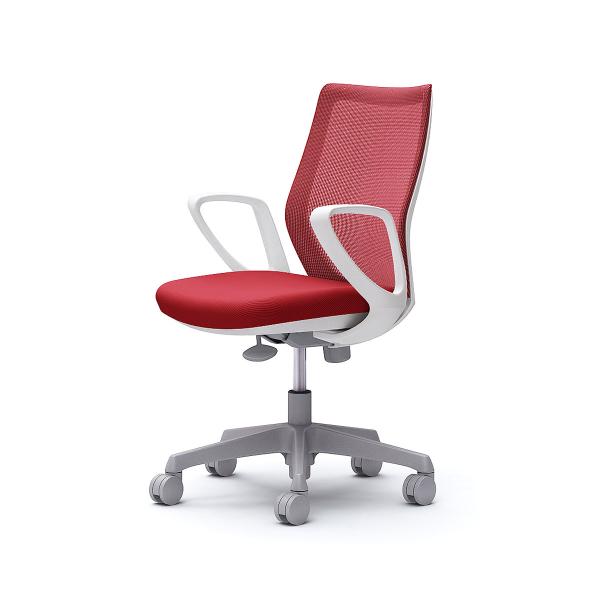 オカムラ オフィスチェア CG-M デザインアーム 固定肘 メッシュタイプ ホワイトフレーム ナイロ...