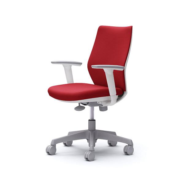 オカムラ オフィスチェア CG-M アジャストアーム パッド(クッション)タイプ ホワイトフレーム ...