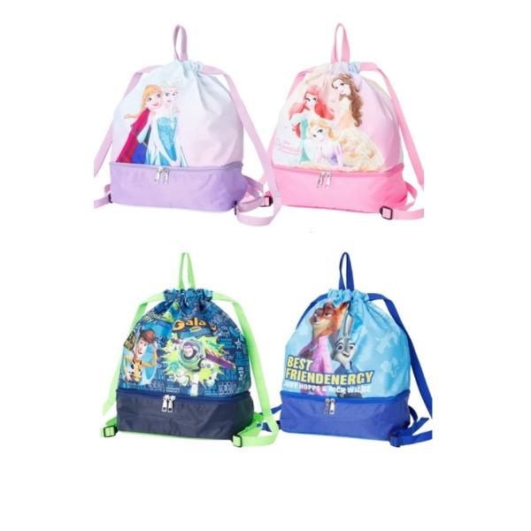 ディズニー　2層式　ナップサック　プールバッグ　スイムバッグ　スイミングバッグ　プールバッグ 　巾着...