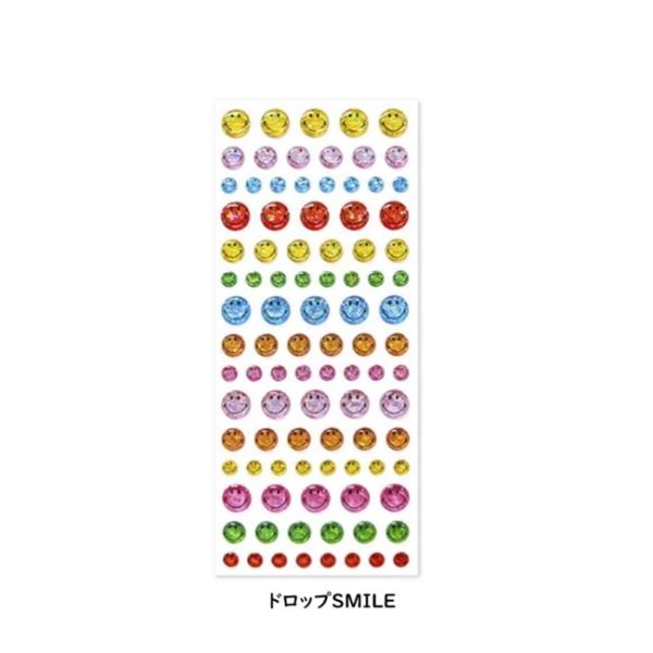 ドロップシール　　スマイル　シール　デコシール　　きらきらシール　シールシート 　ドロップシール 　...