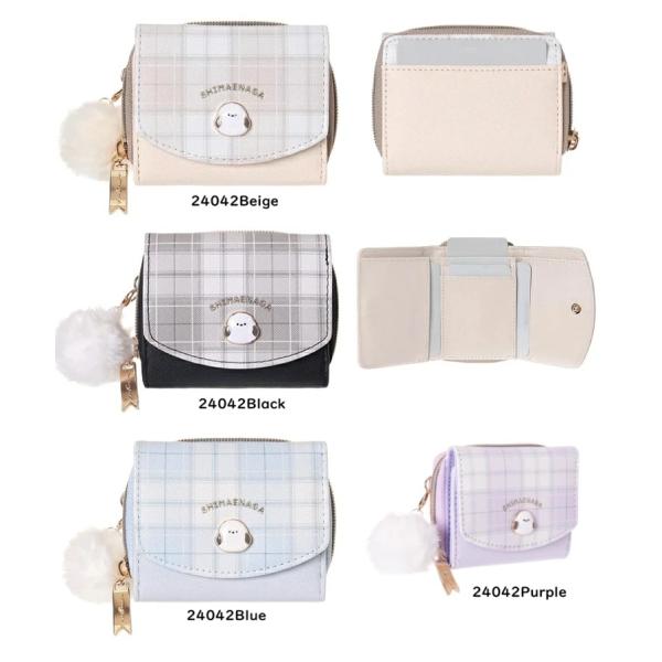 WC24042　Coboca　しまえなが　コンパクト財布　お財布　財布　レディース財布　三つ折り財布...