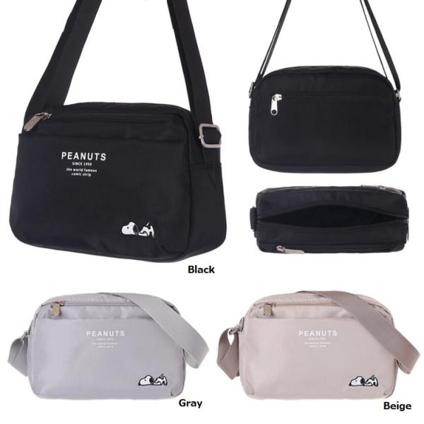 SNOOPY ポリ刺しゅうスクエアショルダー　スヌーピー　ショルダーバッグ　バッグ　ポシェット　