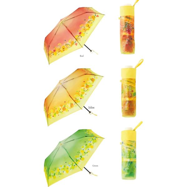 リプトン クリアアンブレラ　because　折傘　コンパクト　雨傘　折りたたみ傘　かさ　袋　雨具