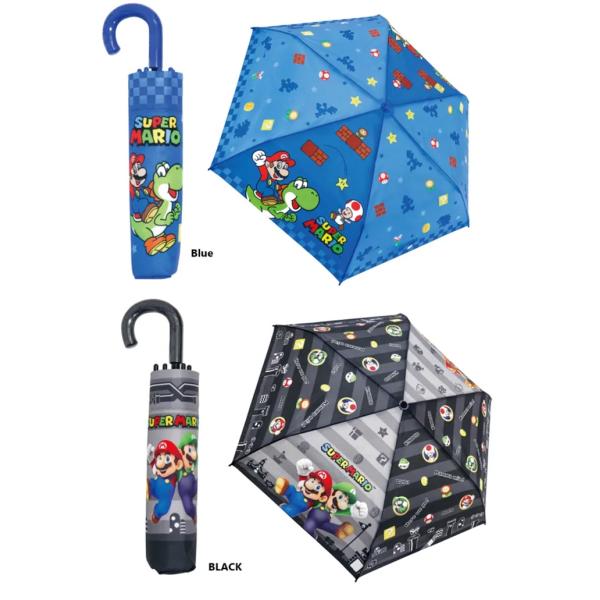 スーパーマリオ　マリオ　 折りたたみ  折畳傘　折りたたみ傘　子供用　学童用　コンパクト傘　折傘　コ...