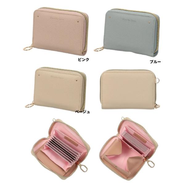 ブランシュクール ミュシャ ラウンドファスナー折財布　お財布 レディース　高みえ　シンプル　カードケ...