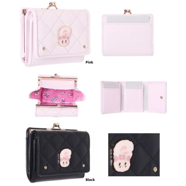 エスターバニー　合皮キルトフェイスプレート口金ミニ財布　コンパクト財布　お財布　財布　レディース財布...