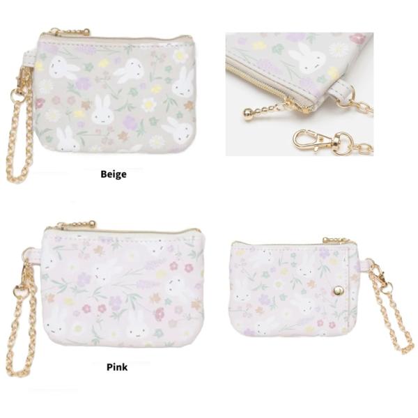ミッフィー フローラルパターン コイン＆パスケース　ミッフィー パスケース 　パスケース　定期入れ　...