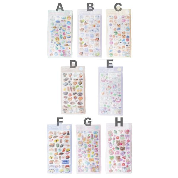 11-A029 　ぷくぷくシール　ジェリーシール　 シール　　デコシール 　透明シール　クリアシール...