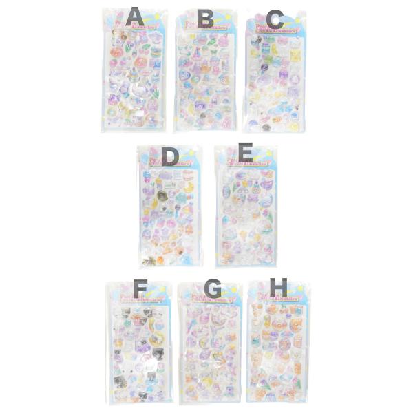 11-A022 　ぷくぷくシール　ジェリーシール　 シール　　デコシール 　透明シール　クリアシール...