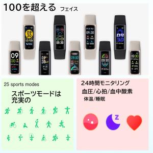 スマートウォッチ レディース メンズ 血圧 血...の詳細画像3