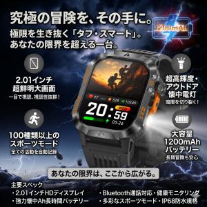 スマートウォッチ 通話機能 メンズ 大画面 2...の詳細画像2