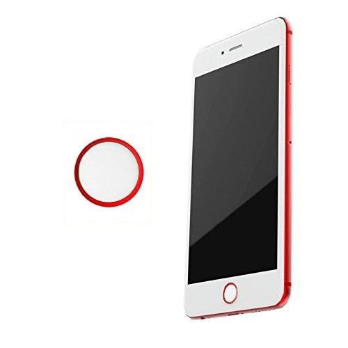 M's Select. iFinger Button 指紋認証対応 ホームボタンシール レッドリング...