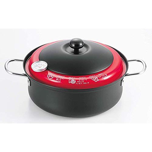 tamahasi/タマハシ「食彩亭」 日本製 天ぷら鍋 23cm 温度計付き シリコン加工で後片付け...