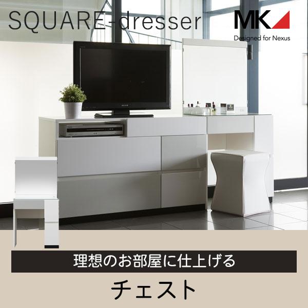 開梱設置サービス付 送料無料 ドレッサー SQA-065WT エムケーマエダ家具 幅６５センチ モダ...