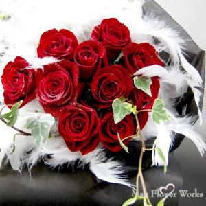 バラ　赤バラ　バラの花束　花束　ギフト　フラワーギフト　プロポーズ　お誕生日　バースデーフラワー　天使のブーケ　｜makflowerworks