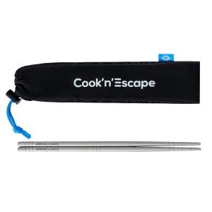 COOK'N'ESCAPE 箸 チタン アウトドア 超軽量 専用収納袋付 一年保証｜maki-led