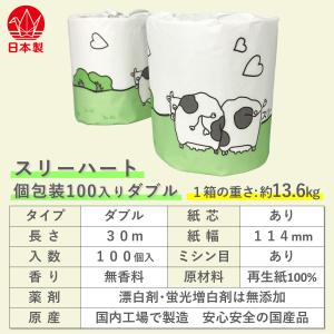 個包装 トイレットペーパー ダブル 30m 1...の詳細画像1