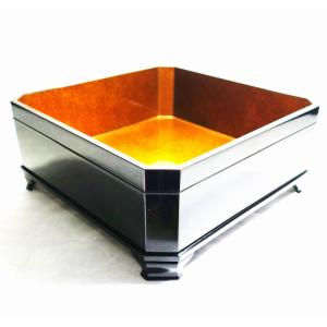未使用 輪島塗 沈金 菊文様 菊帯 四段 黒帯沈金 布着せ 本堅地 豪華