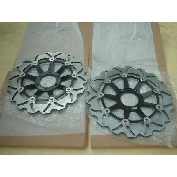 Arashi製 フロント用ウエイブディスク1004黒 CBR600F VFR800 VFR800-2...