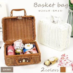 BON VOYAGE かごバッグ　　トランクカゴバック ピクニックバスケット かごバッグ Sサイズ 小さい ミニ トランク