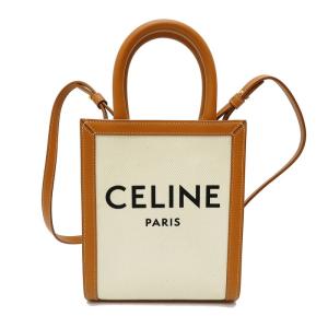 未使用 CELINE セリーヌ ミニバーティカルカバ キャンバス カーフ 未使用 CELINE セリーヌ ミニバーティカルカバ キャンバス カーフ
