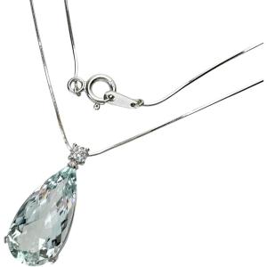 K18WG トリートブルーダイヤモンド ペンダントトップ 0.80ct 大久保  