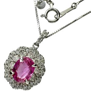 アクアマリン ダイヤモンド 0.11ct ネックレス K18WGホワイトゴールド 