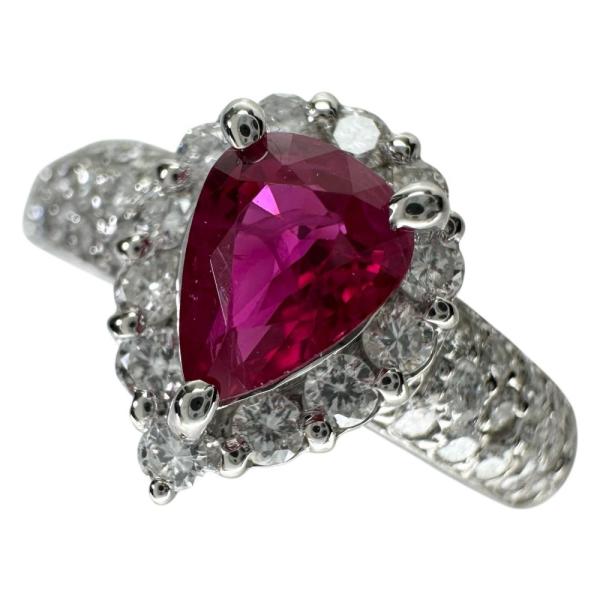 11.5号 ルビー 0.81ct ダイヤモンド 0.50ct リング・指輪 Pt900プラチナ 6....
