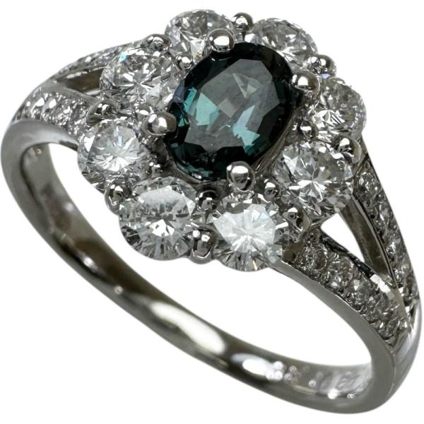 16号 ブラジル産アレキサンドライト 0.43ct ダイヤモンド 0.80ct リング・指輪 Pt9...
