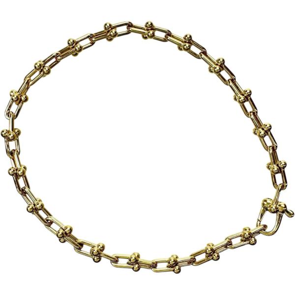 TIFFANY&amp;Co./ティファニー ハードウェア マイクロリンク ブレスレット K18ゴールド 9...