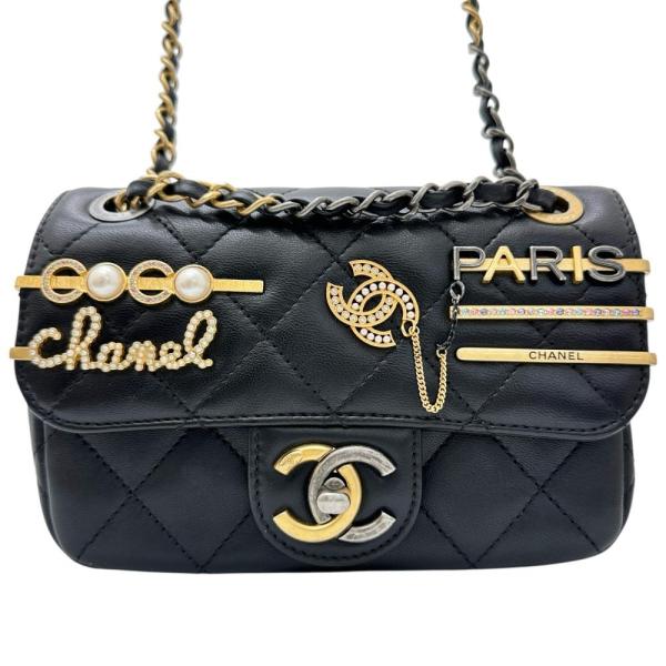 CHANEL/シャネル ミニマトラッセ18 クリップ ショルダーバッグ シリアルプレート(2021年...