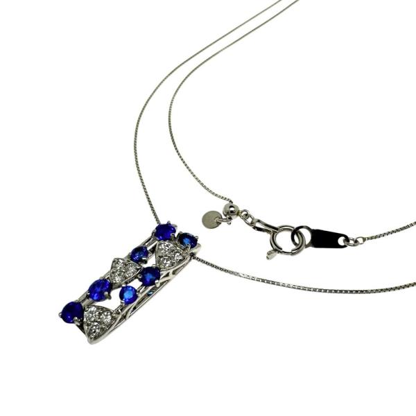 アウイナイト 計0.38ct ダイヤモンド 計0.16ct ネックレス Pt900プラチナ/Pt85...
