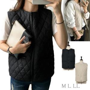 インナー ダウン ベスト レディース 中綿 アウター 大きいサイズ