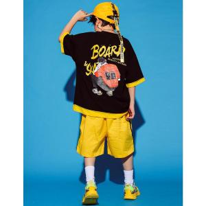 キッズ ダンス衣装 tシャツ パンツ ヒップホ...の詳細画像3