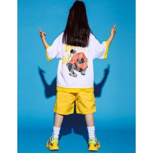 キッズ ダンス衣装 tシャツ パンツ ヒップホ...の詳細画像4