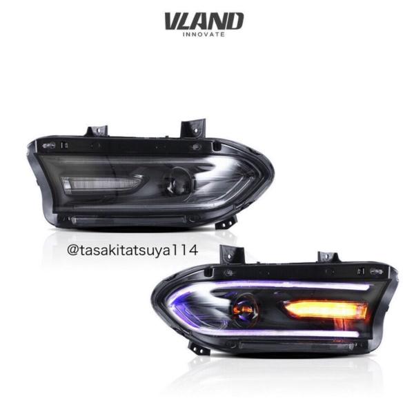 ダッジ チャージャー 2015-2019年 RGBタイプ　シーケンシャルウィンカー　インナーブラック...