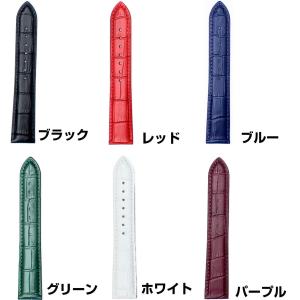 時計バンド 牛革 腕時計 本革 ワニ革型押し ...の詳細画像5