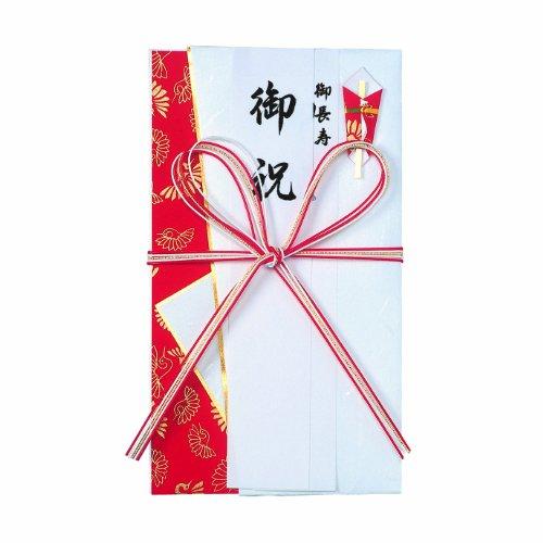 マルアイ 祝儀袋 お祝 長寿祝い 結婚記念日祝い 花結び 赤白 1枚 キ-595R