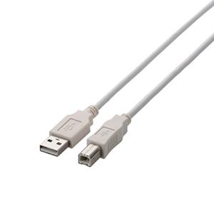 エレコム USBケーブル 【B】 USB2.0 (USB A オス to USB B オス) 1.5m ホワイト U2C-BN15WH｜makotoya1259